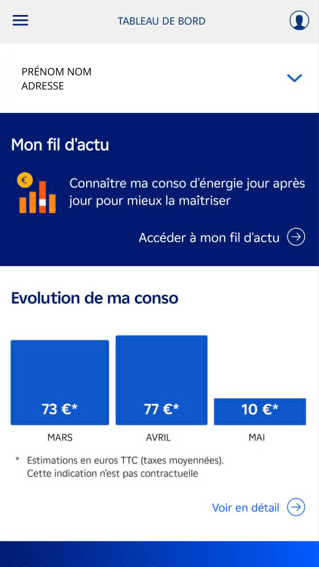 EDF & moi : page accueil