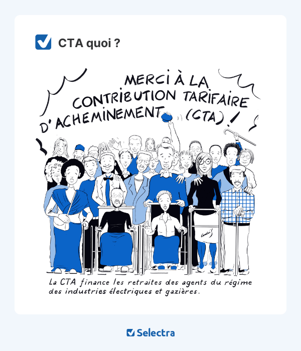 La CTA est instituée au profit de la Caisse nationale des industries électriques et gazières