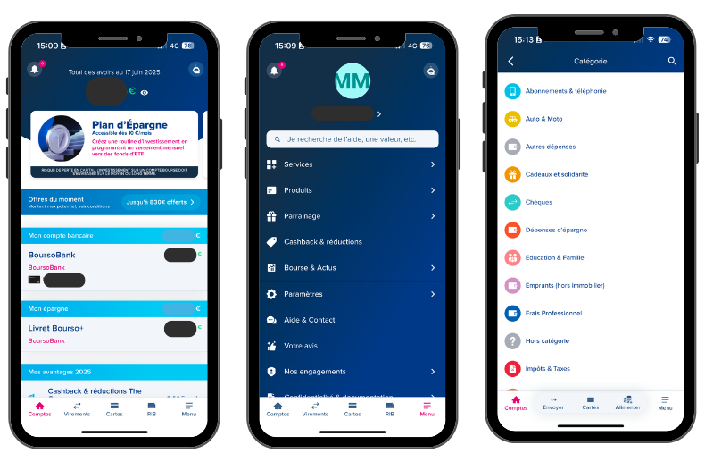 Application Boursobank