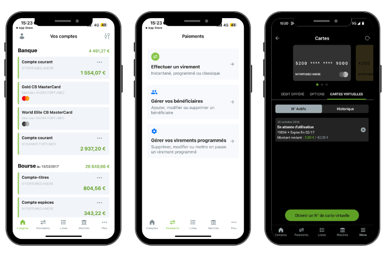 Application Fortuneo
