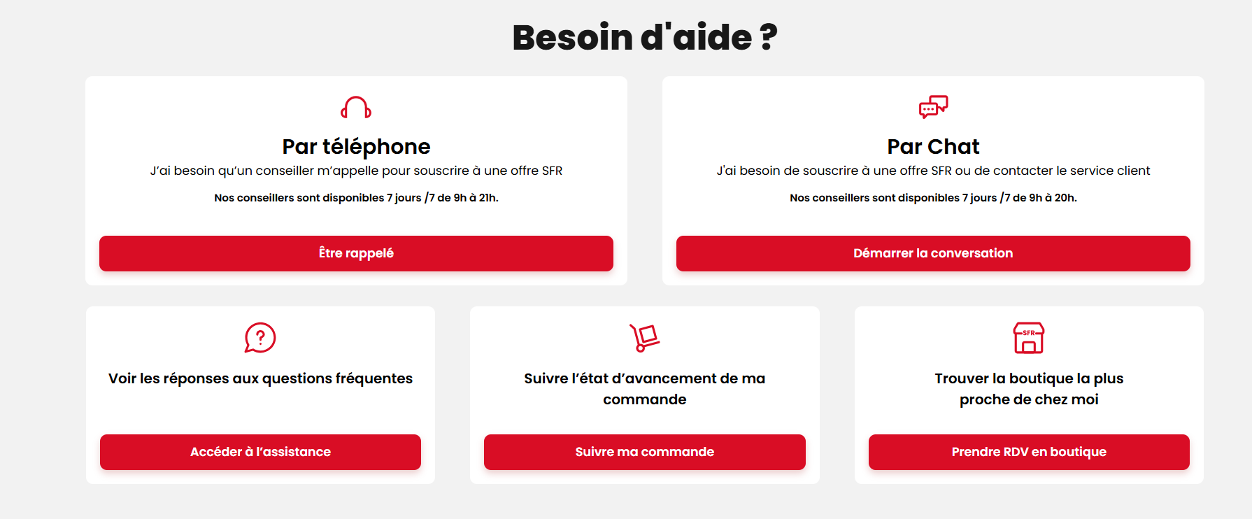 assistance en ligne SFR