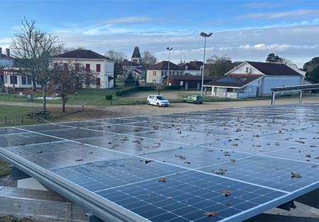panneaux solaires posées à Escource