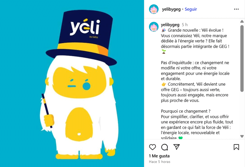 Communiqué fin du fournisseur Yeli