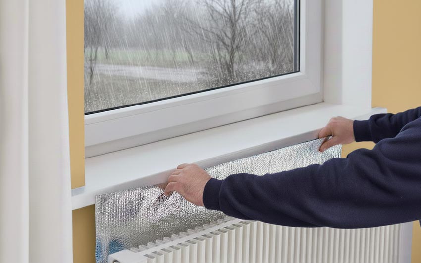 Film réflecteur de chaleur pour radiateur