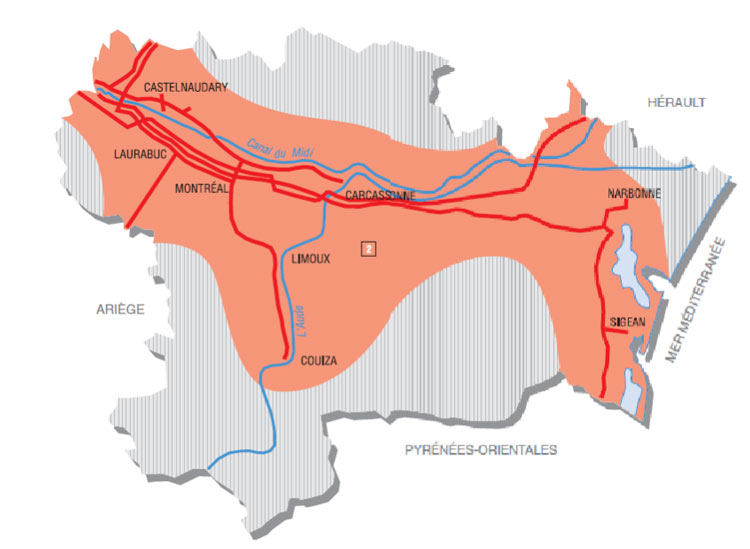 Réseau public de gaz dans l'Aude