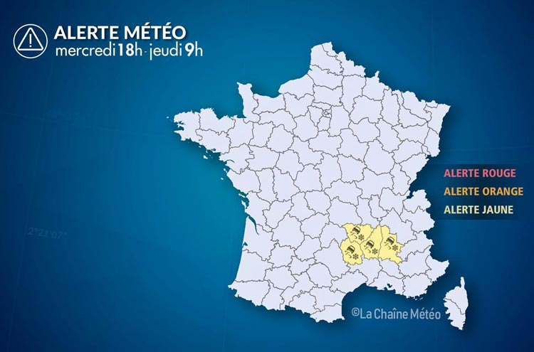 alerte météo neige pour Noël 24 décembre