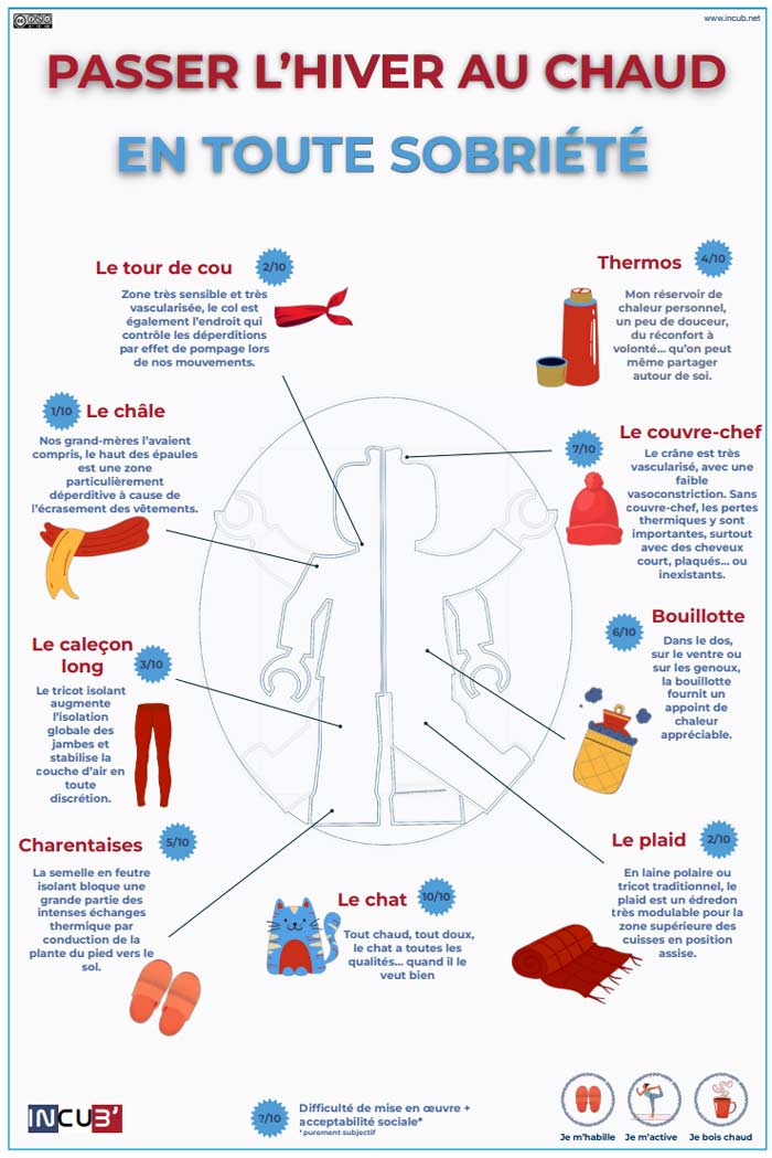 Infographie passer l'hiver au chaud en toute sobriété rapport Leroy Merlin Octopus Energy
