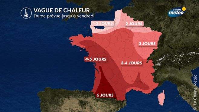 Carte de France de la vague de chaleur en mai 2026
