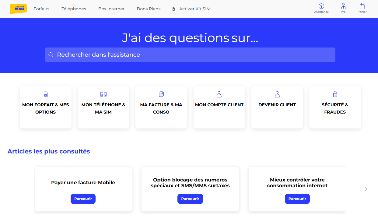 Assistance La Poste Mobile