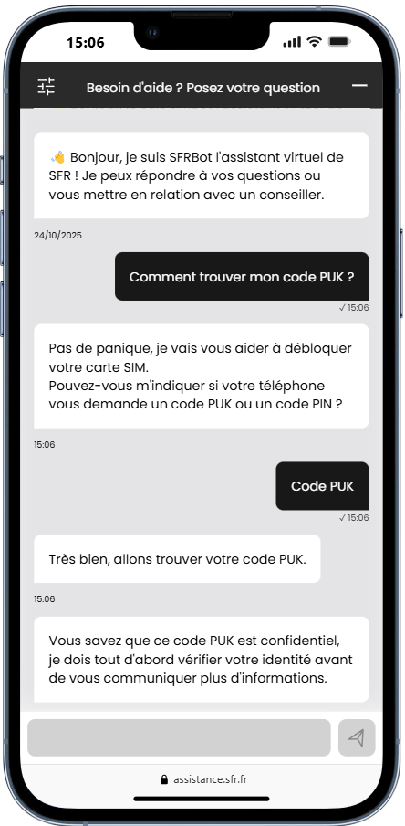 Contacter SFR par chat