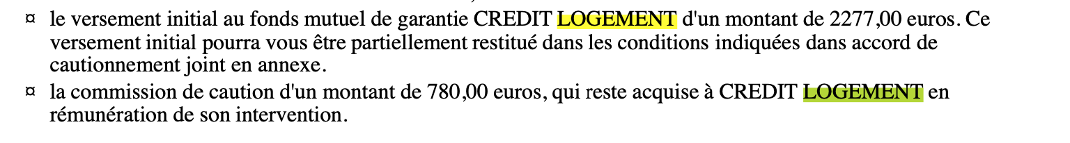 Exemple Crédit Logement