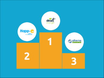 Podium des fournisseurs d'électricité en septembre 2017