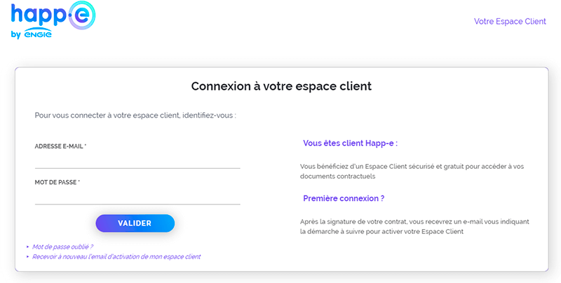 connexion espace client Happ'e