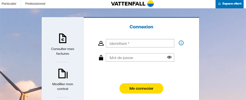 connexion espace client vattenfall