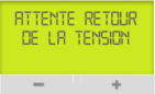 Ecran Linky affichage Attente de rout de la tension