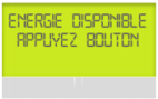 Ecran Linky affichage Energie disponible appuyez bouton