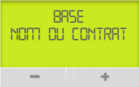 Ecran Linky affichage Base nom du contrat