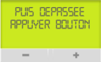 Ecran Linky affichage Puiss dépassée appuyer bouton