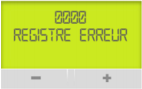 Ecran Linky affichage 0000 Registre erreur
