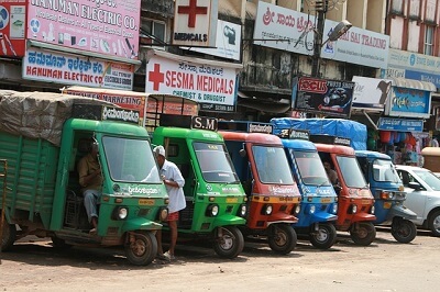 Tuk tuk en Inde