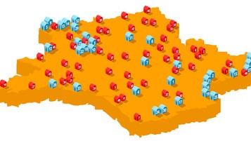 Carte de France des fermetures d'agences EDF