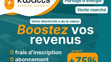 Boostez vos revenues grâce à kWatts, sans frais et sans engagement