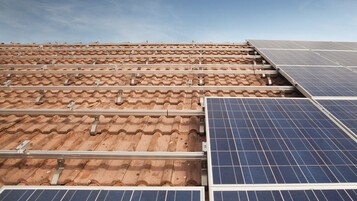 Panneau solaire en hiver