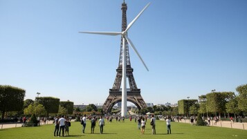 Paris : Emmanuel Grégoire va construire une éolienne géante devant la Tour Eiffel