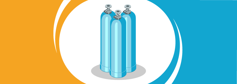 Bouteilles de gaz de grande taille