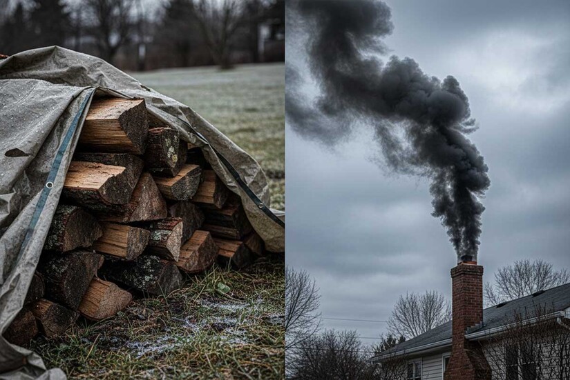 Bois de chauffage : l'erreur que nous faisons tous en le stockant (et qui peut provoquer un feu de cheminée)