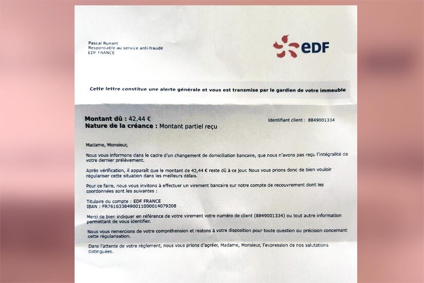 Nouvelle arnaque EDF : « Le montant est faible pour ne pas éveiller les soupçons »