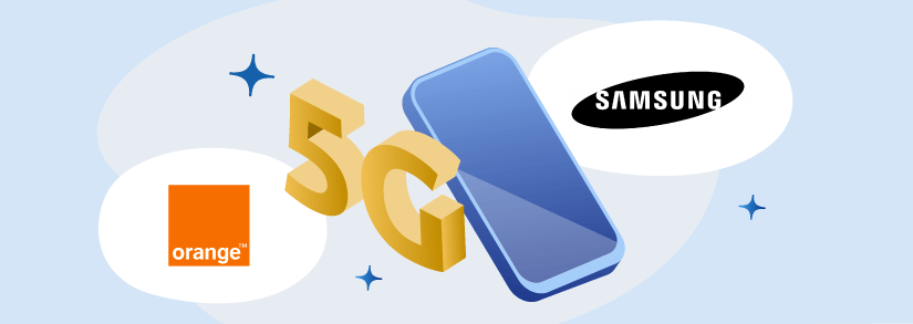 orange smartphone samsung 5G