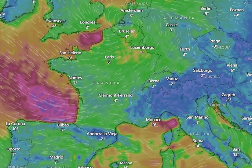 Suivi de la tempête Goretti : découvrez la carte en direct des rafales de Goretti sur votre commune