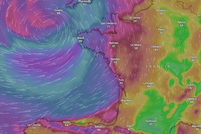 Tempête Ingrid : suivez en direct la carte des rafales sur votre commune (et les prévisions)